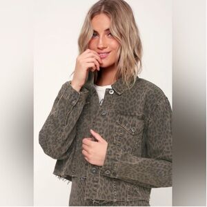 Pistola Naya Washed Brown Leopard Print Jacket